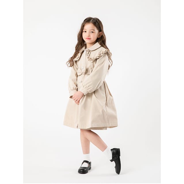 Sale Excluded] Eiffel Ribbon Girls Trench Coat